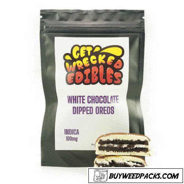 Get Wrecked Edibles - White Chocolate Dipped Oreos