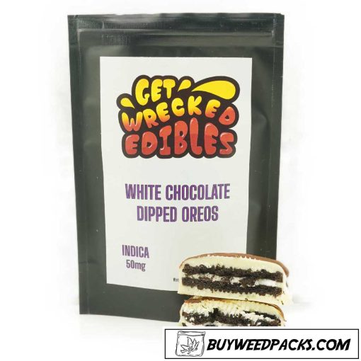 Get Wrecked Edibles - White Chocolate Dipped Oreos