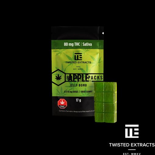 Green Apple Jelly Bombs - Buy Edibles Online - Twisted Extracts