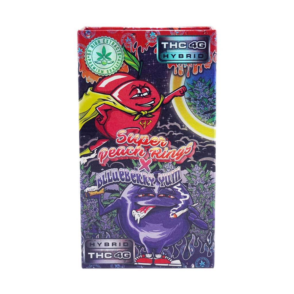So High Extracts Dual Chamber Pen – Super Peach Rings + Blueberry Yum (4 Grams + 4 Grams)