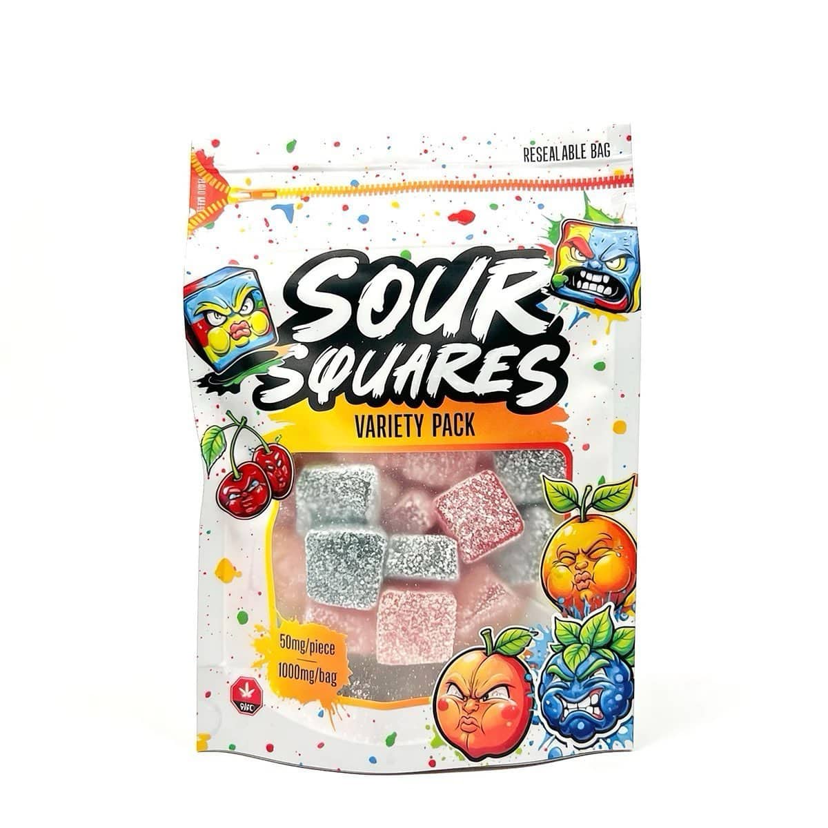 Sour Squares Variety Pack - 1000MG THC - Online Dispensary Canada - Buyweedpacks