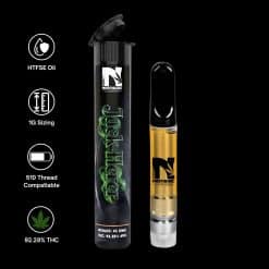 Nostalgic Cannabis Jack Herer HTFSE sauce vape cartridge 1g 510 thread THC cartridge with packaging