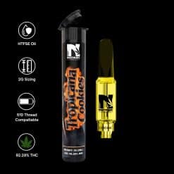 Nostalgic Cannabis, Tropicana Cookies, Insane Terps Strain, Citrus Terpene Strain, HTSFE Sauce, Vape Cartridge, Cannabis Vape, Full Spectrum Extract, 510 Cartridge, Terpene Rich Vape