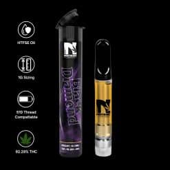 Nostalgic Cannabis Black Diamond HTSFE sauce vape cartridge 1g berry flavor strain 510 thread THC cartridge with packaging