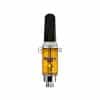 Blackberry Kush vape cartridge with rich golden oil