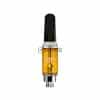 Orange Creamsicle vape cartridge with golden oil and sleek glass design
