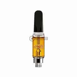 London Poundcake vape cartridge with rich golden oil and premium hardware