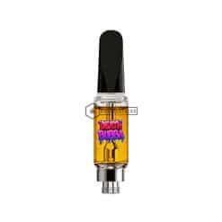 Death Bubba vape cartridge with premium THC oil and custom Death Bubba strain branding