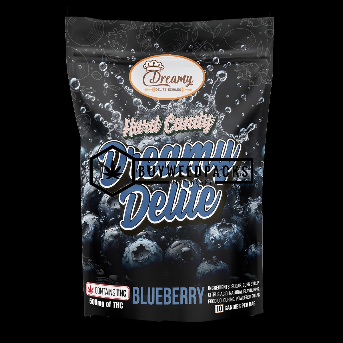 Blueberry High Dose Hard Candy
